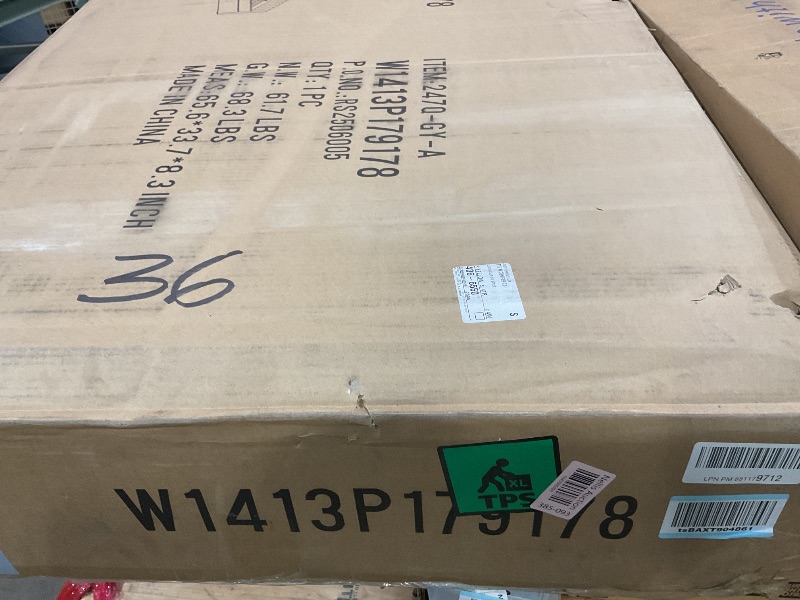 Photo 1 of **CUT ON THE CORNER**KEIKI Queen Size Linen Upholstery Daybed with 2 Drawers, Modern Tufted Corner Sofa Bed Frame with Solid Wooden Slats, Easy Assembly, No Box Spring Required, for Living Room, Bedroom, Grey