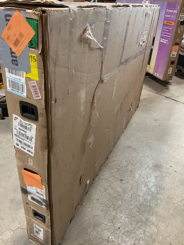 Photo 1 of **SELLING FOR PARTS. MAJOR DAMAGE TO SCREEN**Samsung 85-Inch Class Crystal UHD U8000F 4K Smart TV (2025 Model) Endless Free Content, Crystal Processor 4K, MetalStream Design, Knox Security, Alexa Built-in
