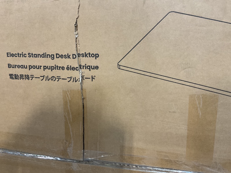 Photo 1 of **PARTIAL SET/ DESKTOP ONLY NO FRAME** Marsail 55 x 30 Electric Standing Desk with One-Piece Desktop, Sit Stand Desk with Thickened Tabletop, Height Adjustable Stand Up Desk with Cable Management for Home Office(Frame+Desktop, 2 Packages)