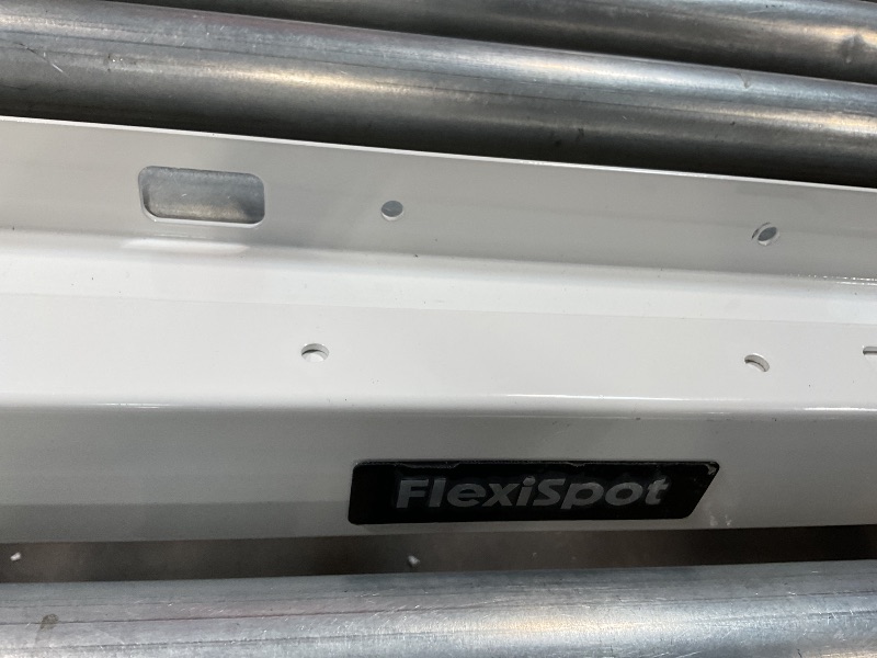 Photo 1 of **TRANSPORT SCRATCHES AND SCUFFS**Flexispot white metal table legs and installation parts