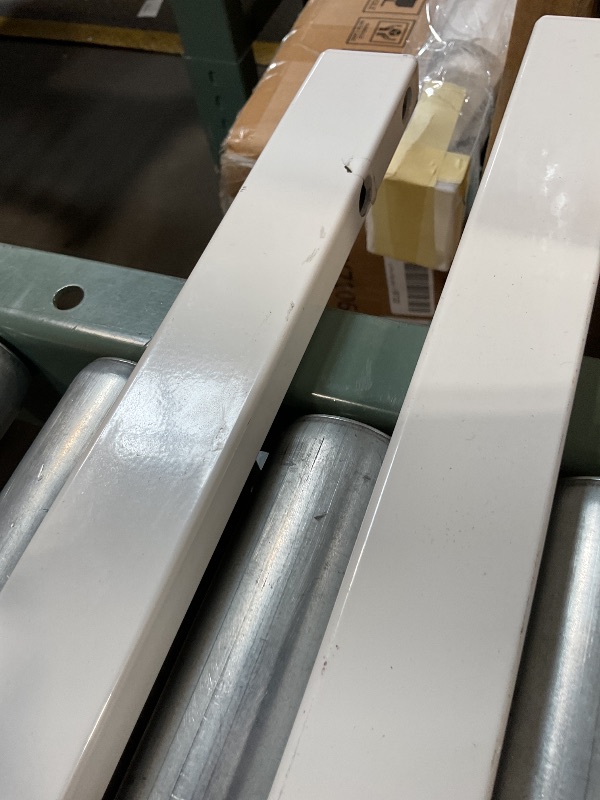 Photo 1 of **TRANSPORT SCRATCHES AND SCUFFS**Flexispot white metal table legs and installation parts