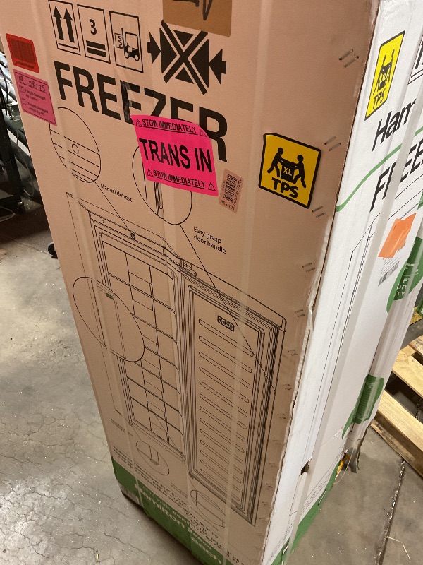 Photo 1 of **DENT ON SIDE**Hamilton Beach HBFRF1100, 11 cu ft, Upright Freezer, White