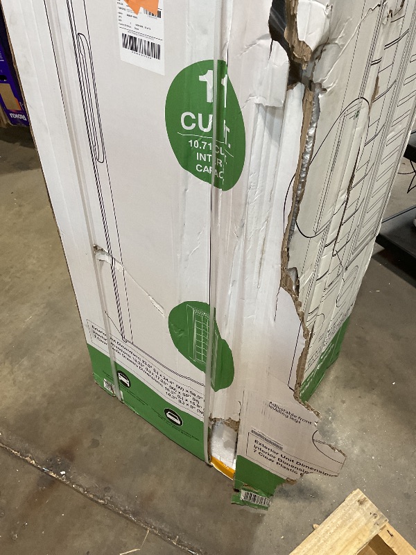 Photo 1 of **DENT ON SIDE**Hamilton Beach HBFRF1100, 11 cu ft, Upright Freezer, White