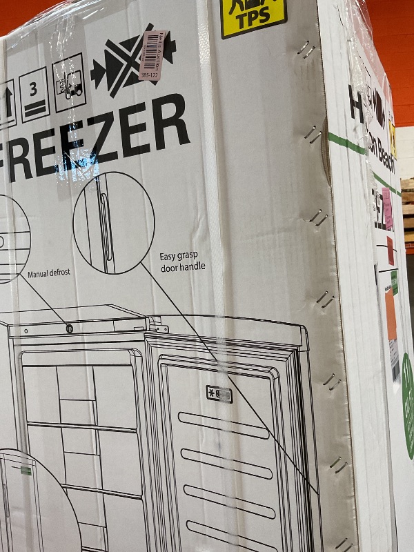 Photo 1 of **MINOR DENTS AND BEND ON SIDE**Hamilton Beach HBFRF1100, 11 cu ft, Upright Freezer, White