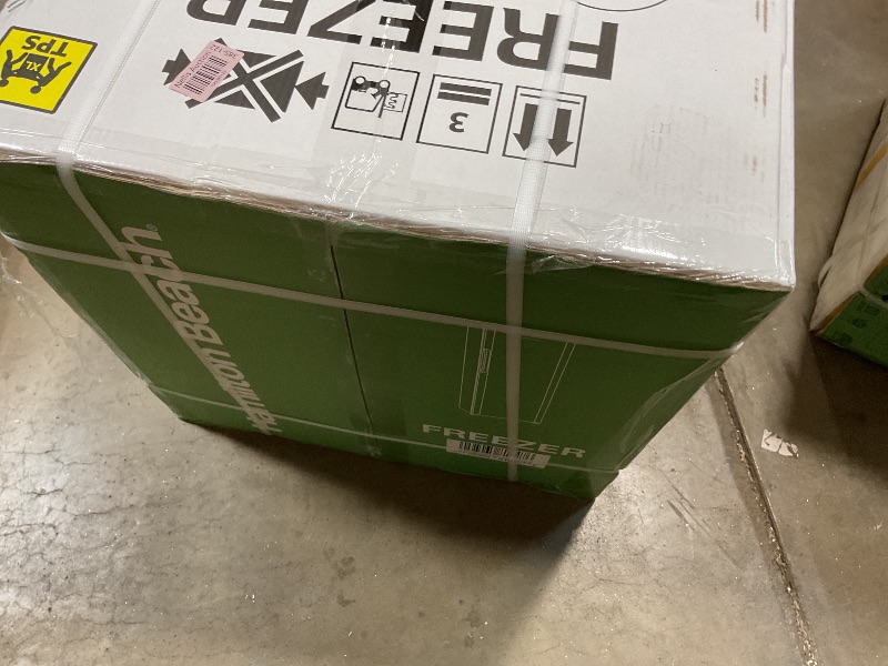 Photo 1 of **MINOR DENTS AND BEND ON SIDE**Hamilton Beach HBFRF1100, 11 cu ft, Upright Freezer, White