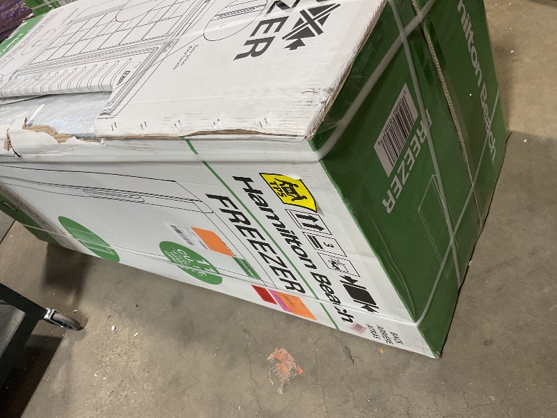 Photo 1 of **DAMAGE TO BACK BOTTOM CORNERHamilton Beach HBFRF1100, 11 cu ft, Upright Freezer, White