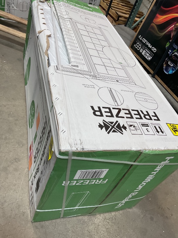 Photo 1 of **DAMAGE TO BACK BOTTOM CORNERHamilton Beach HBFRF1100, 11 cu ft, Upright Freezer, White