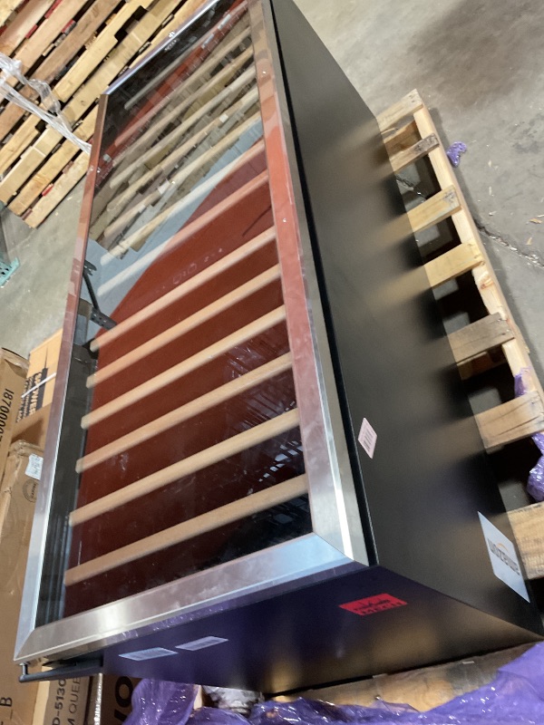 Photo 1 of **DOOR HINGES ARE LOOSE/HALF BROKEN. DIRT AND SCRATCHES**Tylza 24 Inch Wine Fridge Dual Zone, 180 Bottle Wine Cooler Refrigerator With Stainless Steel and Professional Compressor, Fast Cooling Low Noise and No Fog Built-in or Freestanding