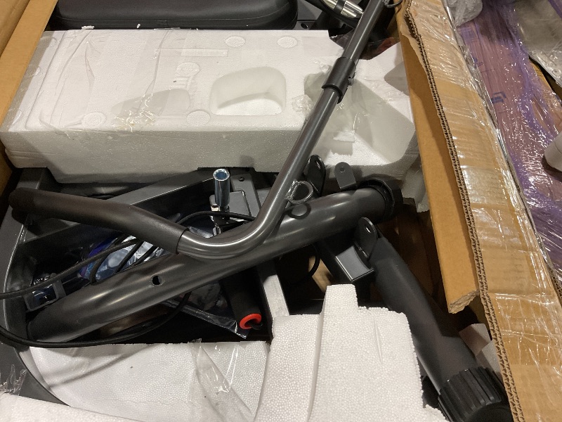 Photo 1 of **MINOR USE WEAR**Sunny Health & Fitness Smart Recumbent Bike w/Workout Bands, 300LB Capacity Compact Equipment for Indoor Full-Body Exercise, Adjustable Cushion Seat for Seniors Home Cardio Training, Free SunnyFit App