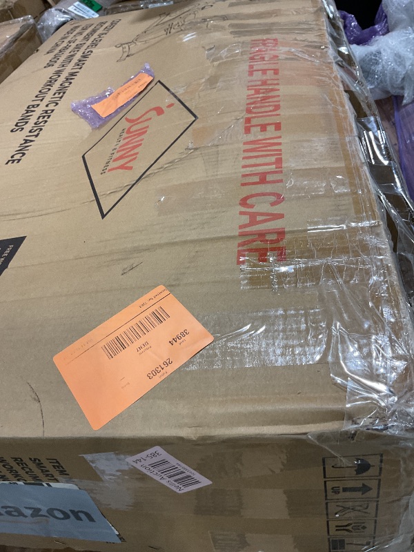 Photo 1 of **MINOR USE WEAR**Sunny Health & Fitness Smart Recumbent Bike w/Workout Bands, 300LB Capacity Compact Equipment for Indoor Full-Body Exercise, Adjustable Cushion Seat for Seniors Home Cardio Training, Free SunnyFit App