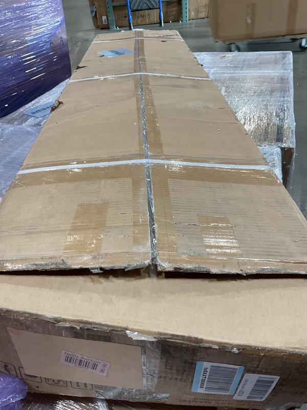 Photo 1 of **SELLING FOR PARTS AS PARTIAL SET. DAMAGE TO CORNERS**GarveeHome 70 Inch Fireplace TV Stand with 36 Inch Electric Fireplace, 12 Colors LED Lights, 750W/1500W for Max 80 Inch TV, 2 Tier Storage 2 Door Cabinet