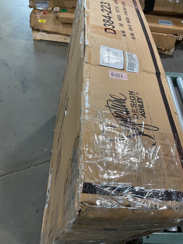 Photo 1 of **2 BOXES**Signature Design by Ashley Bennox 5 Piece Counter Height Dining Set, Includes Table & 4 Barstools, Brown