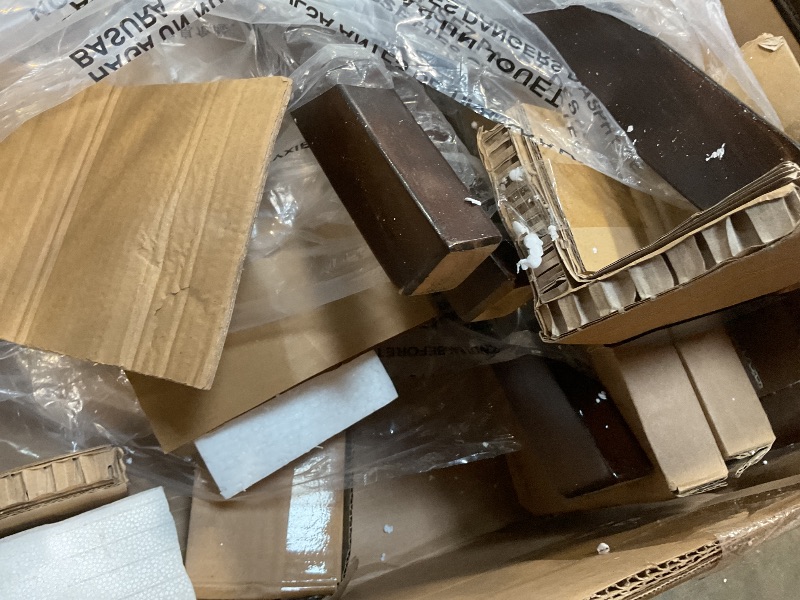 Photo 1 of **2 BOXES**Signature Design by Ashley Bennox 5 Piece Counter Height Dining Set, Includes Table & 4 Barstools, Brown