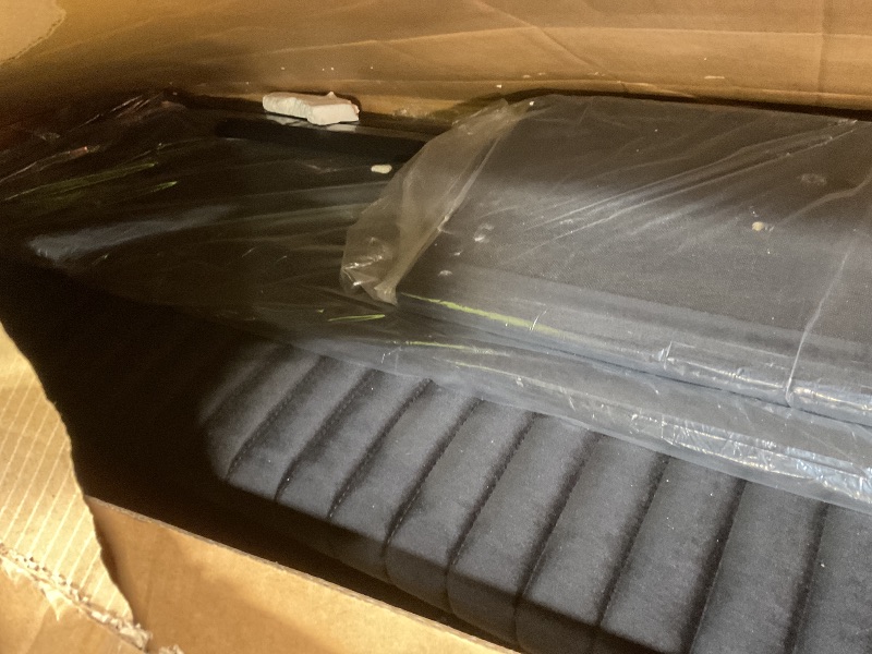 Photo 1 of **MISSING HARDWARE**ROLETALENT Queen Size Upholstered Velvet Platform Bed Frame with Storage Drawers, Built-in USB Charging Station & LED Light Strip, Sturdy Metal Frame with Headboard - No Box Spring Required,Black