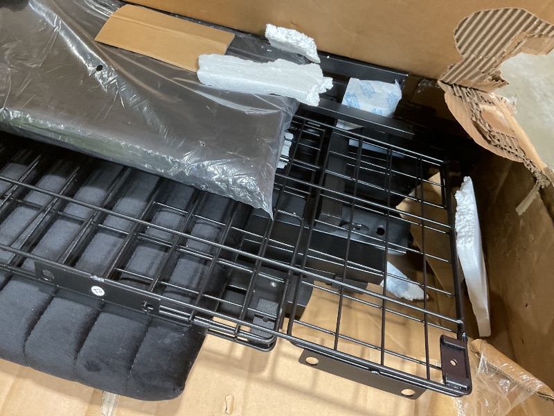 Photo 1 of **MISSING HARDWARE**ROLETALENT Queen Size Upholstered Velvet Platform Bed Frame with Storage Drawers, Built-in USB Charging Station & LED Light Strip, Sturdy Metal Frame with Headboard - No Box Spring Required,Black