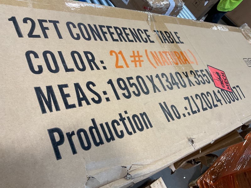 Photo 1 of 12 ft conference table. Natural color