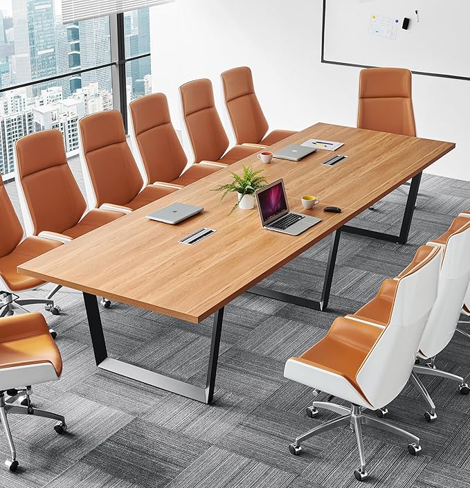Photo 1 of 12 ft conference table. Natural color