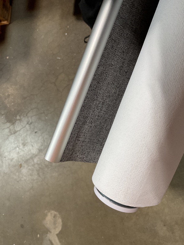 Photo 1 of **MINOR DIRT DAMAGE. MISSING HARDWARE**GENIMO 100% Blackout Roller Window Shades, Window Blinds Cordless with Thermal Insulated, UV Protection Fabric, Mini French Door Blinds for Home, Office, Bedroom, Easy to Install, Grey, 72" W X 75" H