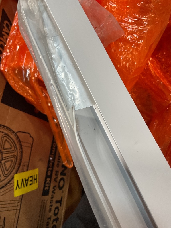 Photo 1 of **MINOR BEND DAMAGE ON ENDs**Muzata 10Pack 6.6FT/2M Plus-Size Spotless V Shape LED Channel Silver Aluminum LED Diffuser Channel with Milky White Cover V101 WW 2M