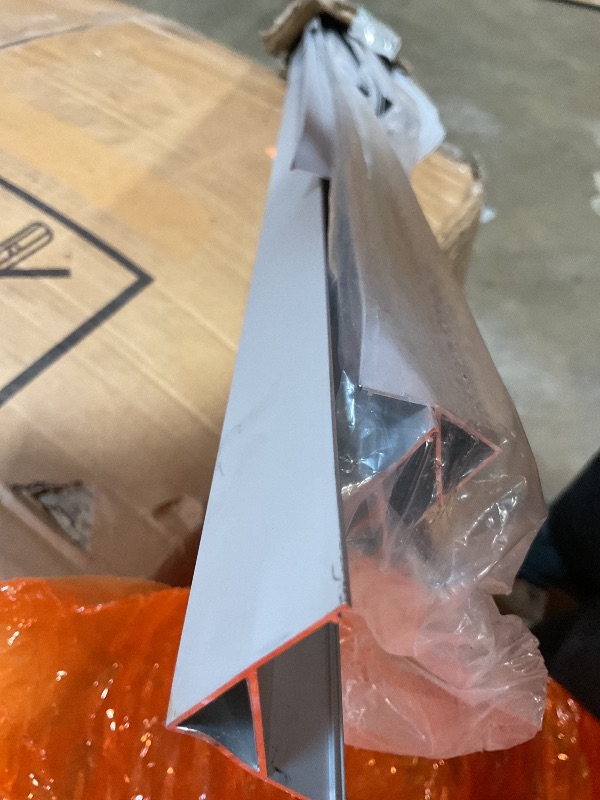 Photo 1 of **MINOR BEND DAMAGE ON ENDs**Muzata 10Pack 6.6FT/2M Plus-Size Spotless V Shape LED Channel Silver Aluminum LED Diffuser Channel with Milky White Cover V101 WW 2M