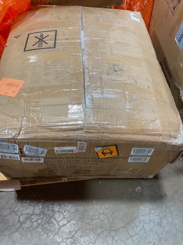 Photo 1 of **MISSING A BACK CUSHION***  85" Couches for Living Room, Modern Comfy Sofa with Deep Seat & Adjustable Armrest, Chenille Fabric Couches for Living Room/Bedroom/Office/Apartment, Light Gray