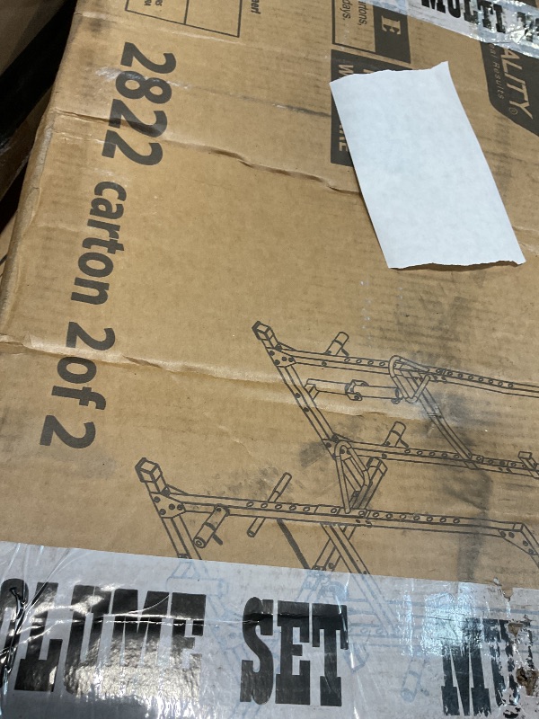 Photo 1 of **SELLING FOR PARTS AS PARTIAL SET. ONE BOX OF TWO** Fitness Reality XLT Squat Rack with LAT Pulldown, Landmine, Weight Horn Attachments , Barbell Holder