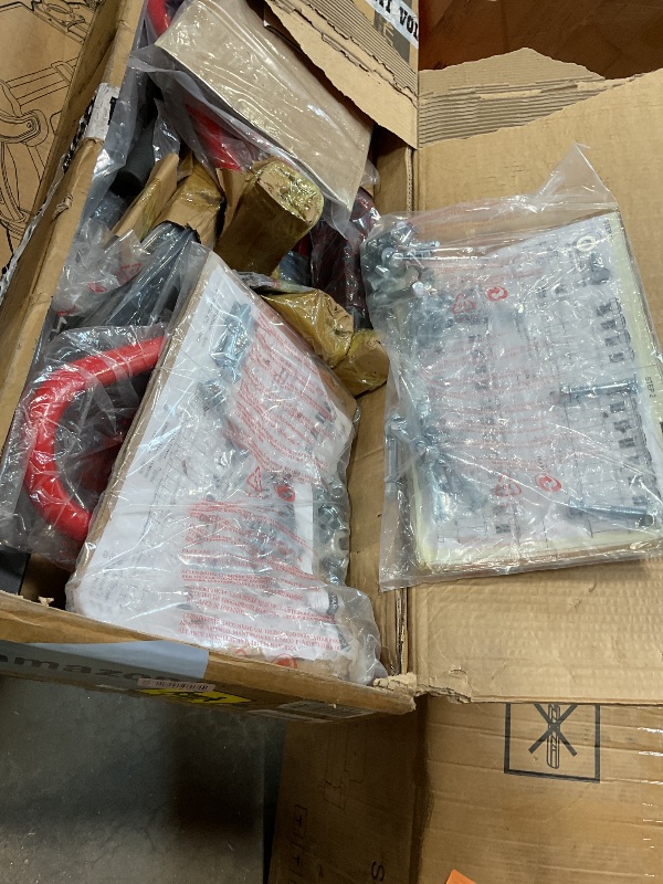 Photo 1 of **SELLING FOR PARTS AS PARTIAL SET. ONE BOX OF TWO** Fitness Reality XLT Squat Rack with LAT Pulldown, Landmine, Weight Horn Attachments , Barbell Holder