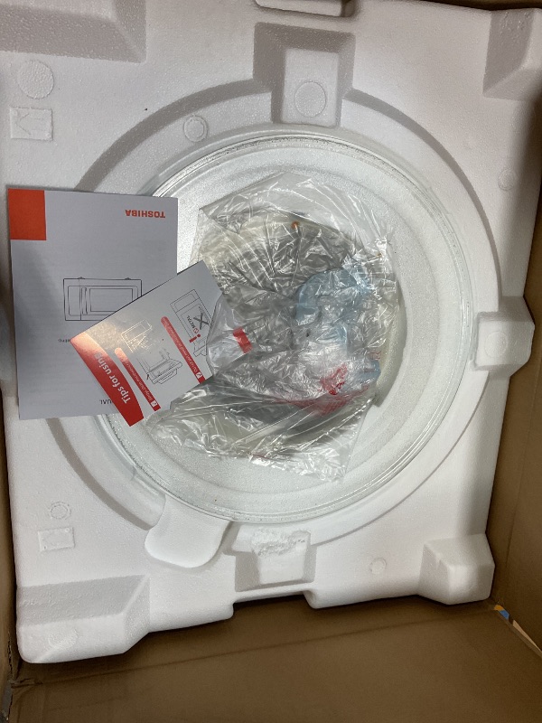 Photo 1 of **dirty**Toshiba ML-EM62P(SS) Large Countertop Microwave with Smart Sensor, 6 Menus, Auto Defrost, ECO Mode, Mute Option & 16.5" Position Memory Turntable, 2.2 Cu Ft, 1200W, Stainless Steel