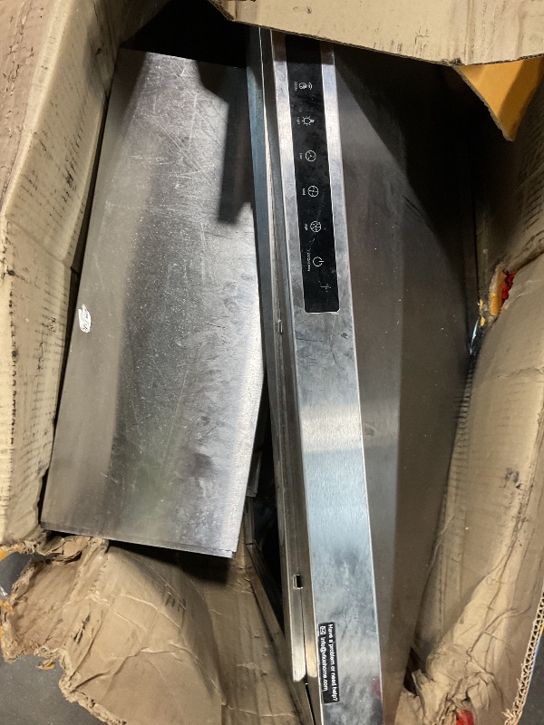 Photo 1 of **BENT ON TOP. DIRT**Wall Mount 36 Inch Range Hood 900 CFM, Ductless/Ducted Convertible Kitchen Hood, 3-speed Gesture Sensing & Touch Control, Stainless Steel Kitchen Vent Hood with Permanent Baffle Filters