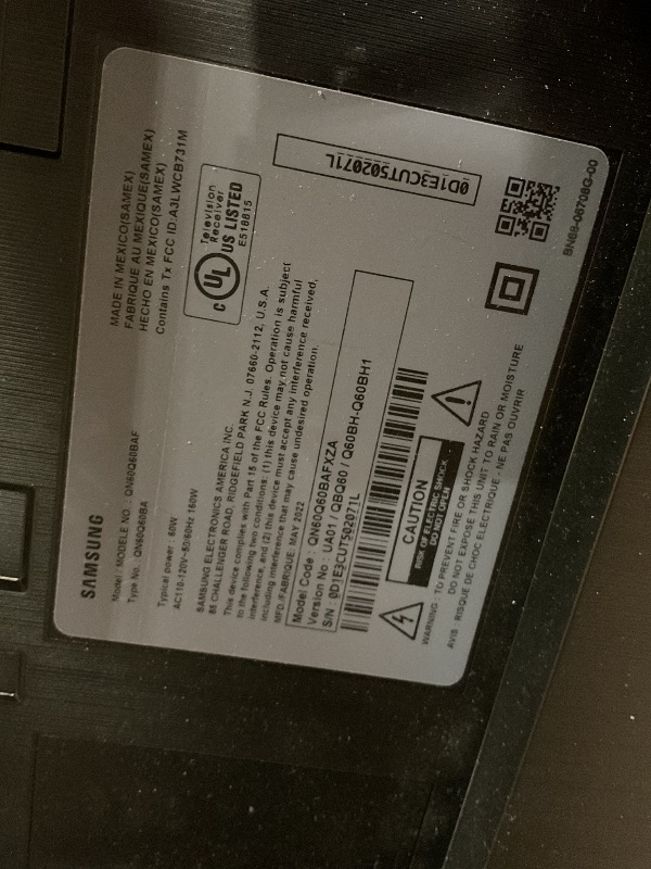 Photo 1 of **MISSING REMOTE. DIRT** Samsung - 60” Class Q60D Series QLED 4K Smart Tizen TV (2024)