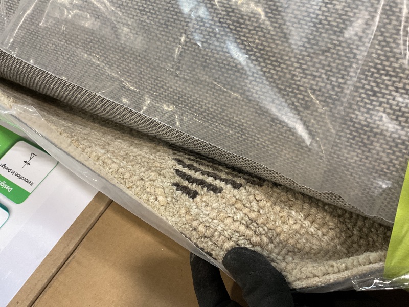 Photo 1 of **MINOR USE WEAR**Loloi Chris Loves Julia Francis Collection FRA-01 Beige/Charcoal 5'-0" x 7'-6" Area Rug