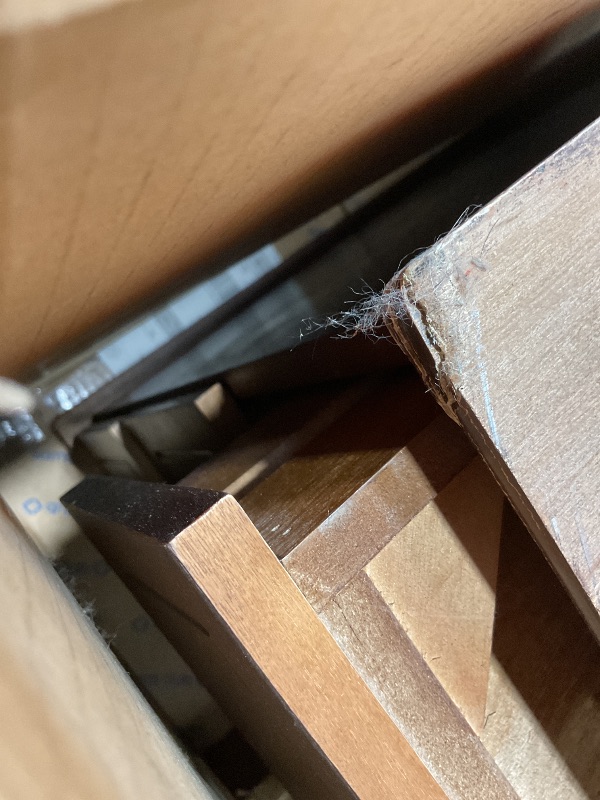 Photo 1 of **MINOR DAMAGE TO BOTTOM CORNER. DIRT**Tribesigns Solid Wood End Table, Fully Assembled Narrow Side Table with Drawers, Pre-Assembled Nightstand Slim Bedside Table for Small Spaces, Living Room, Bedroom, Brown