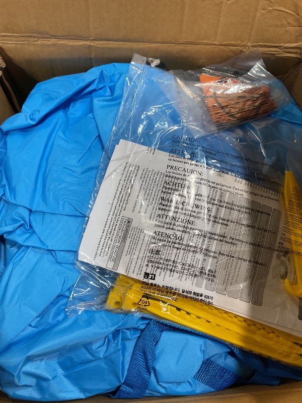 Photo 1 of **2 BOXES**Easyair Large Bounce House for Big Kids, 14.8 x 14.5 FT Inflatable Bouncer Jumper Slide with 650W Blower, Basketball Hoop, Throw Ball Game, Ball Pits (Pink, 177" L x 174" W x 94" H)