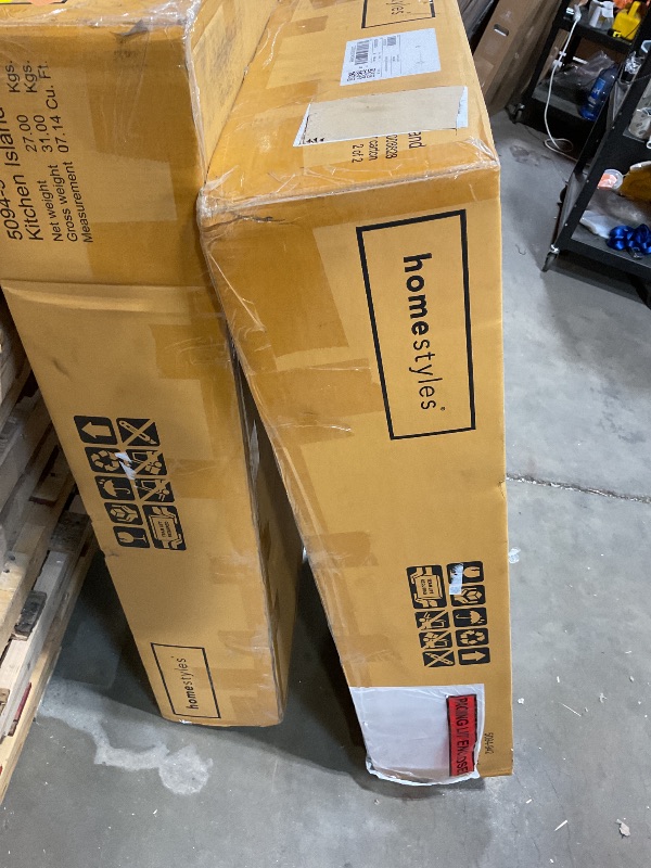 Photo 1 of **TWO BOXES**Homestyles Americana Antique Oak Island with Storage, 42"W