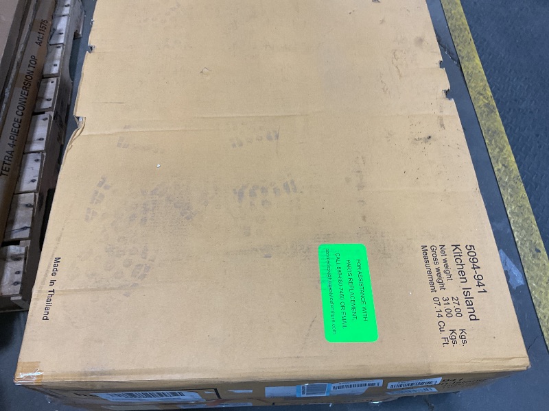 Photo 1 of **TWO BOXES**Homestyles Americana Antique Oak Island with Storage, 42"W