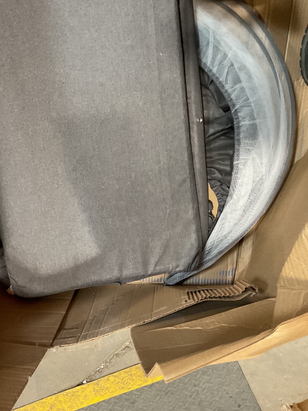 Photo 1 of **MINOR USE WEAR**YADAQE Baby Bassinet, Baby Basinet Bedside Sleeper, Easy to Fold Portable Crib Side Bassinet 2025new Style Girl/boy bassinets (Dark Gray)