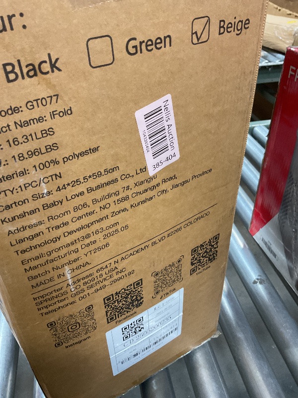 Photo 1 of **MINOR USE WEAR**Gromast Gravity Folding Baby Stroller - Portable Travel Toddler Stroller w/Adjustable Backrest & Canopy, Cup Holder, Lightweight and UV Protected, One-Hand Automatic Folding - Khaki