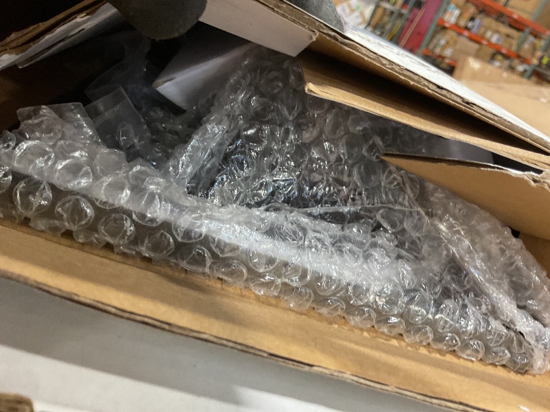 Photo 1 of **MISSING PARTS/ HAS DAMAGES** Delta Modern 14 Series Square Rain Shower System Faucet Set, Rainfall Matte Black Shower Head and Handle Set, Valve Trim Kit, 10 Inch, Matte Black 342701-BL