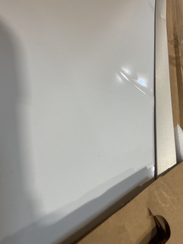 Photo 1 of **DENTED**Quartet Whiteboard, Dry Erase Board, Magnetic, 6' x 4', Nano-Clean Surface Resists Ink Stains, Accessory Tray and 1 Dry Erase Marker, Silver Aluminum Frame (SM537)