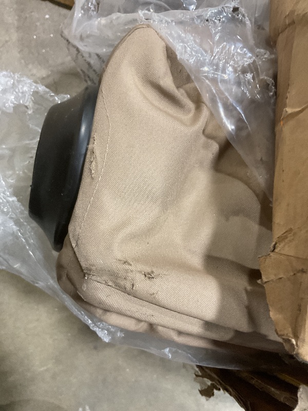 Photo 1 of **SMALL SCRATCH AND HOLES NEAR TOP CAP**PURPLE LEAF 12FT Cantilever Outdoor Umbrellas Large Patio Umbrella Hanging Double Top Square Offset Umbrella with 360°Rotation Tilting Umbrella Outdoor Patio, Taupe