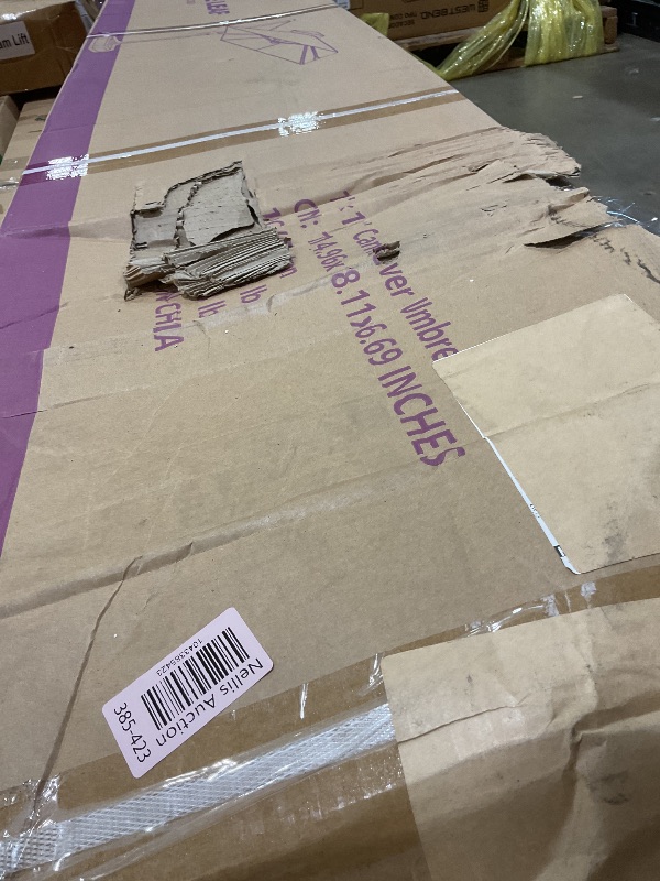 Photo 1 of **SMALL SCRATCH AND HOLES NEAR TOP CAP**PURPLE LEAF 12FT Cantilever Outdoor Umbrellas Large Patio Umbrella Hanging Double Top Square Offset Umbrella with 360°Rotation Tilting Umbrella Outdoor Patio, Taupe