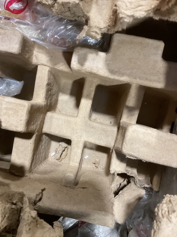 Photo 1 of **SELLING FOR PARTS AS PARTIAL SET **WINGBO 96" Large Industrial Ceiling Fans No Lights, 8 Aluminum Blades, 6-Speed Powerful Brushless DC Motor Reversible, High Volume 10000 CFM at 84 RPM, Commercial and Residential, Brass and White