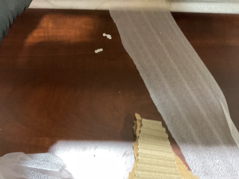 Photo 1 of **SELLING FOR PARTS. DAMAGE TO CORNERS**FONTOI Bookshelf, Open Modern Bookshelf, 4 Shelf Bookcase with Freestanding Display Storage, Wooden Book Shelf for Bedroom, Living Room, Dinning Room, Office, 48 Inch, Brown