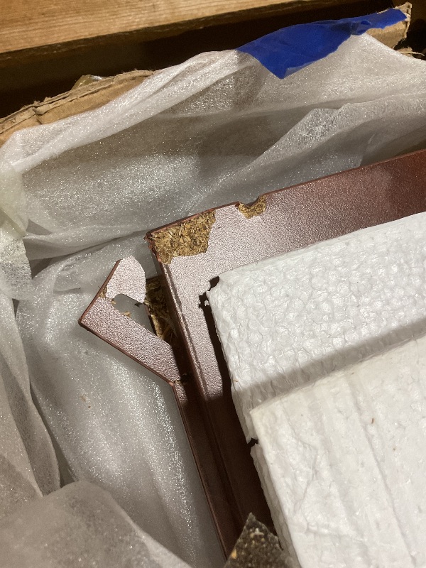 Photo 1 of **SELLING FOR PARTS. DAMAGE TO CORNERS**FONTOI Bookshelf, Open Modern Bookshelf, 4 Shelf Bookcase with Freestanding Display Storage, Wooden Book Shelf for Bedroom, Living Room, Dinning Room, Office, 48 Inch, Brown