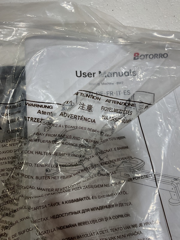 Photo 1 of **MISSING SCREEN. SELLING FOR PARTS AS PARTIAL SET **BOTORRO Water Rowing Machines for Home, Rower Machine with 12 Propellers & 28L Large Water Tank, 6-Level Resistance, with Multifunctional Display and Adjustable Stand, Max Load 330LBS