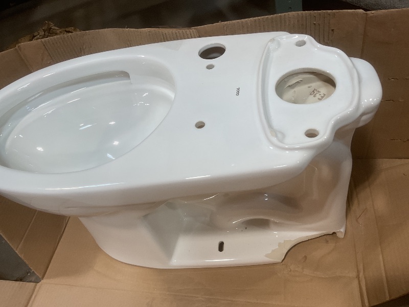 Photo 1 of **MINOR DAMAGE TO BACK OF BASE**TOTO Drake Elongated TORNADO FLUSH Toilet Bowl, WASHLET+ Ready, Cotton White - C776CEGT40#01