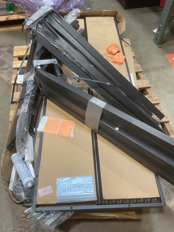 Photo 1 of **SELLING FOR PARTS AS PARTIAL SET **Lyromix 12x20 FT Outdoor Metal Carport, Heavy Duty Carport with Galvanized Steel Roof and 4 Support Feet, Extra Large Car Port Garage Shelter for Car, Boat and Tractor