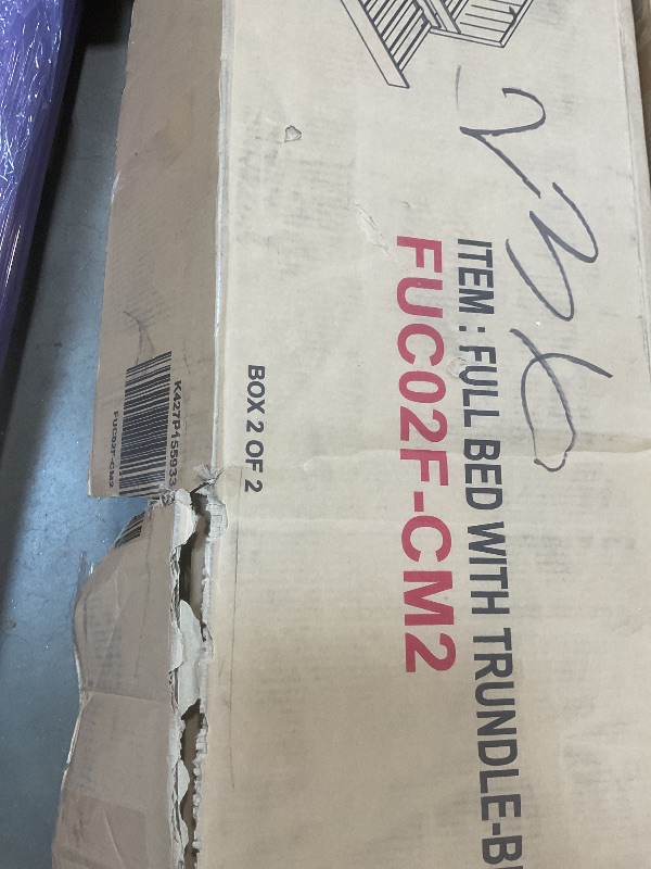 Photo 1 of **2 BOXES**PVWIIK Full Size Daybed with Trundle for Bedroom,Guest Room,Solid Wood Bed Frame w/Wood Slat Support,Upholstered Backrest for Adults/Kid,No Box Spring Needed, Beige