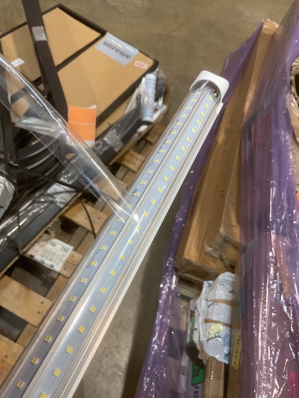 Photo 1 of (12-Pack) LED Shop Light 6FT, 60W High Output 8000LM, 6000K Daylight, V-Shaped Linkable LED Light Fixture for Utility Shop, T8 Integrated Shop Light for Garage, Basement, Warehouse, ETL Listed