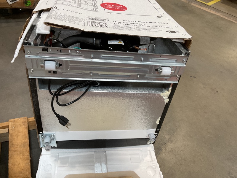 Photo 1 of **MINOR DENT ON CORNER**Frigidaire EFR753, 2 Door Apartment Size Refrigerator with Freezer, Retro Chrome Handle, 7.5 cu ft, Platinum Series, Stainless steel, 7.5